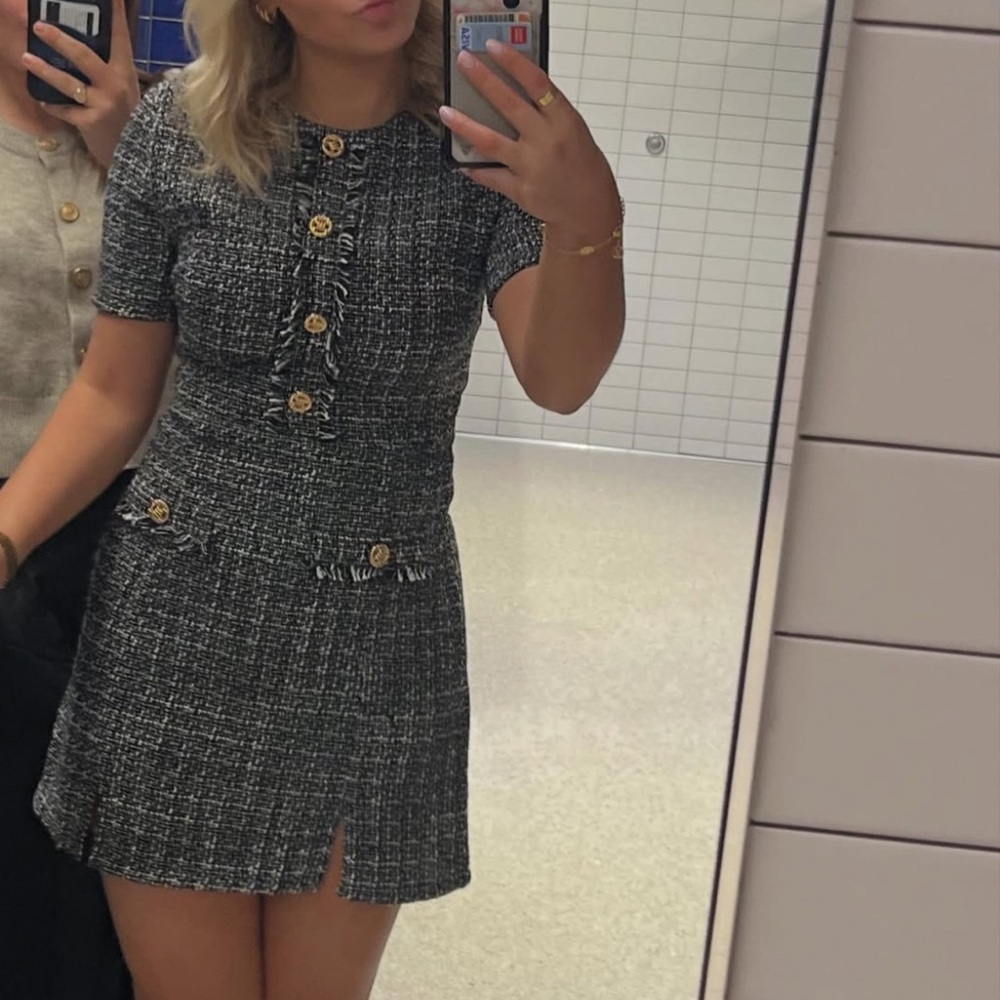 Tweed mini dress size small